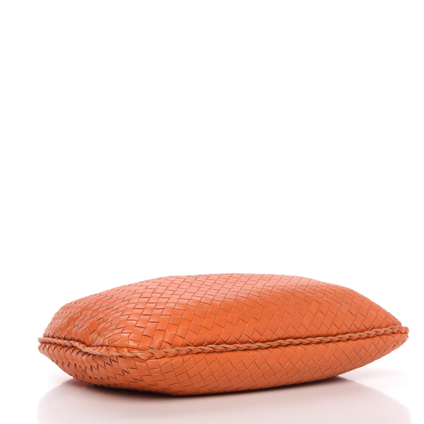 Nappa Intrecciato Medium Veneta Hobo Orange