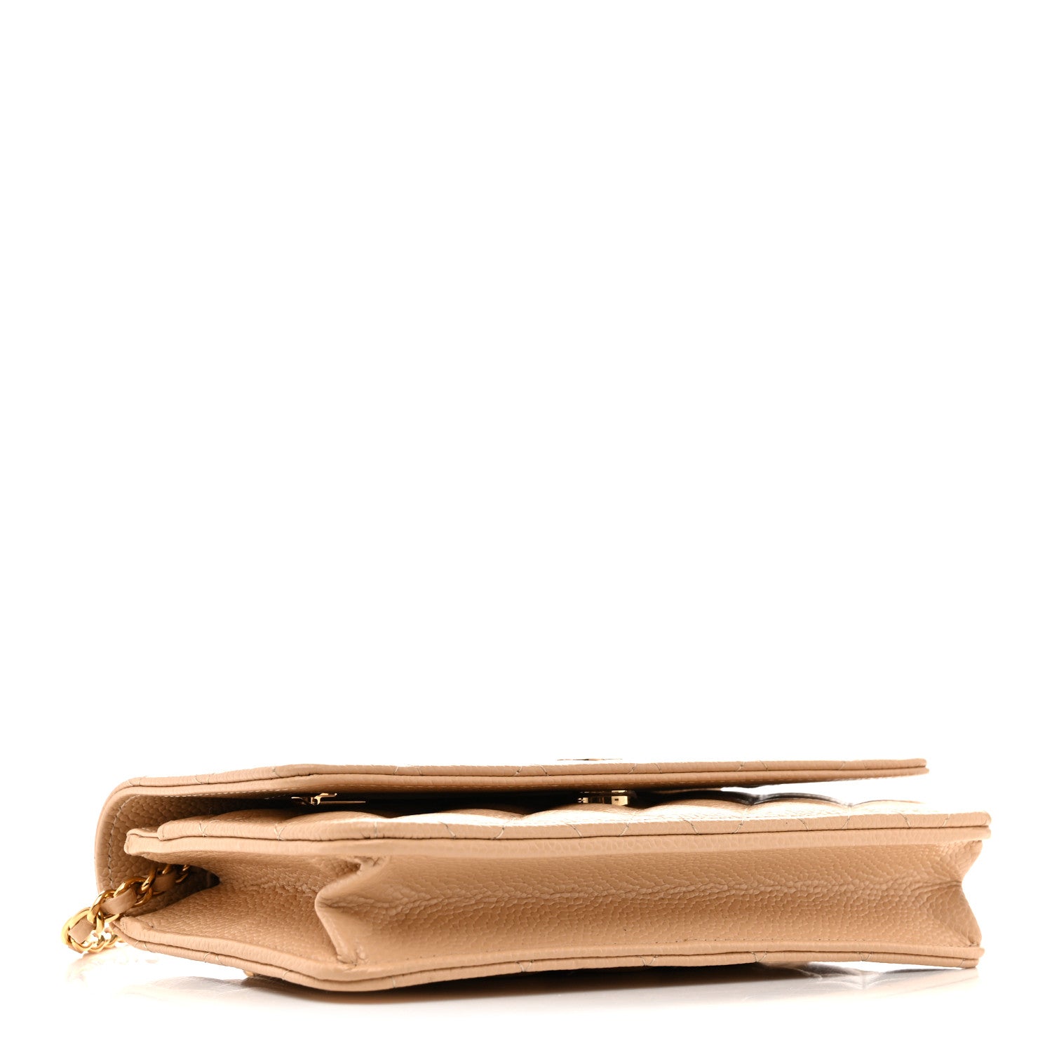 Chanel Caviar Quilted Wallet on Chain WOC Beige 4 of 11