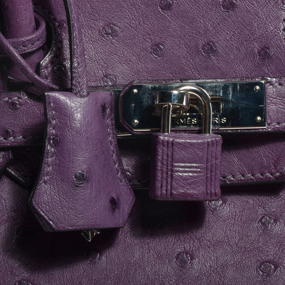 Hermes Ostrich Birkin 30 Violine 8 of 9