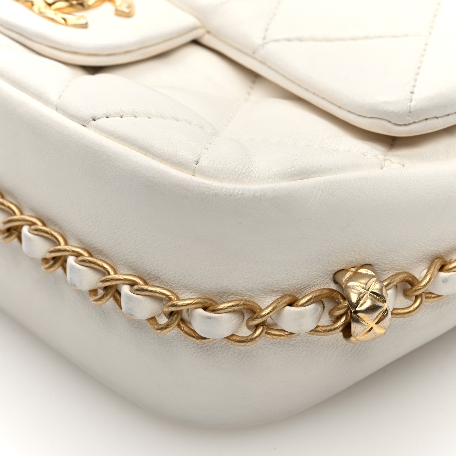 Chanel Lambskin Quilted CC Small Dynasty Flap White 10 of 10