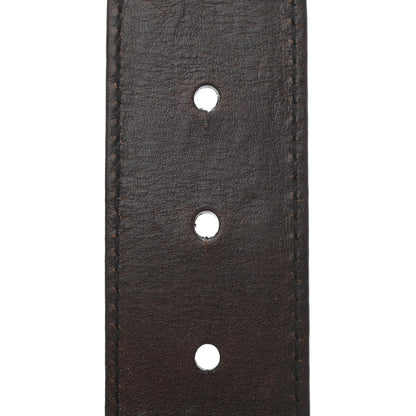 Gucci Canvas Calfskin Bamboo Belt 65 26 Brown 4 of 5