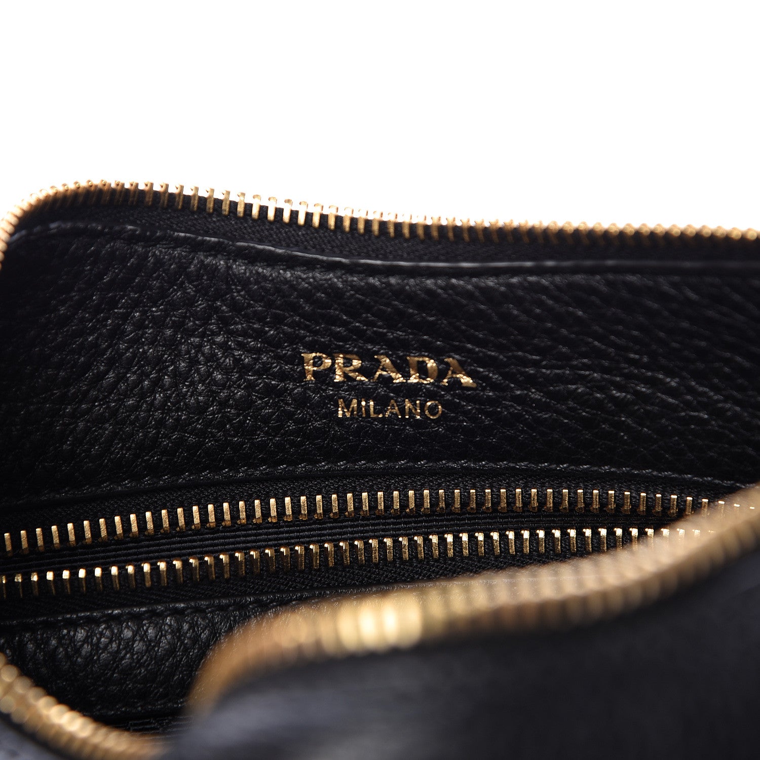 Prada Vitello Daino Zippered Messenger Hobo Black 6 of 10