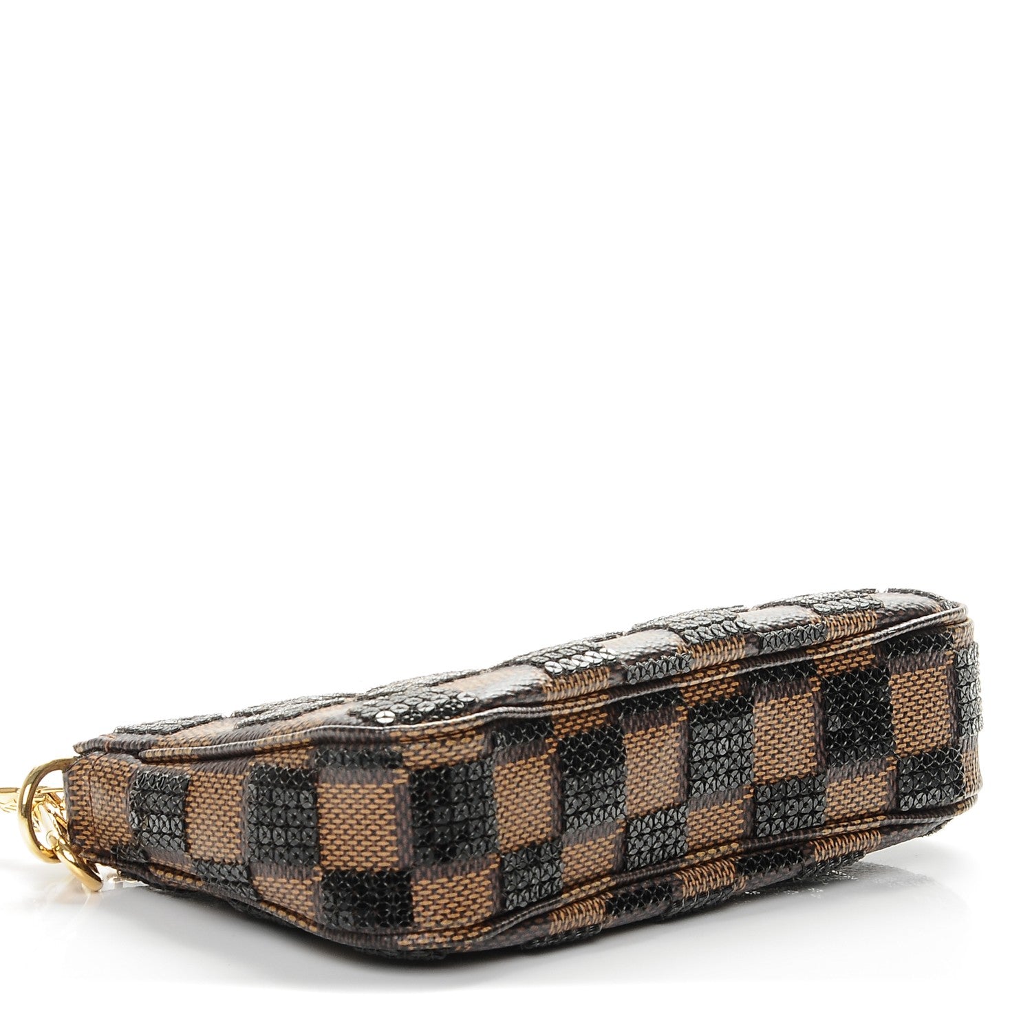 Louis Vuitton Damier Paillettes Mini Pochette Accessories Black 4 of 7