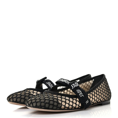 Christian Dior Resille Ribbon Miss J'Adior Ballet Flat 36 Black 4 of 8