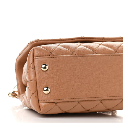 Chanel Caviar Lizard Embossed Quilted Extra Mini Coco Handle Flap Brown 8 of 10