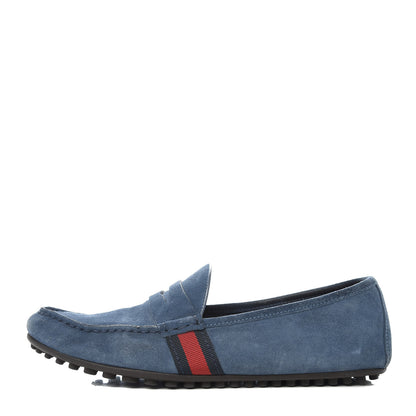 Gucci Suede Web Mens Kanye Driver Loafers 8 Loess 1 of 14
