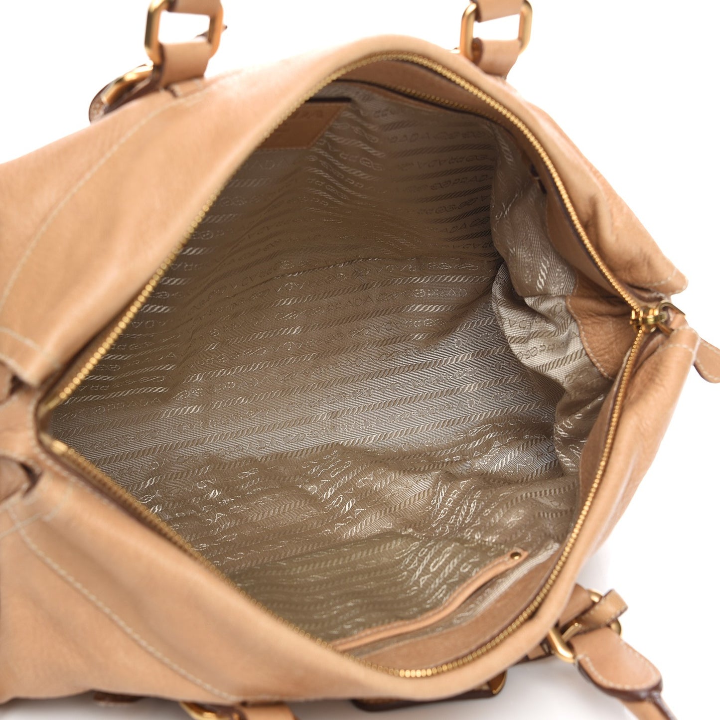 Cervo Deerskin Shopping Satchel Naturale