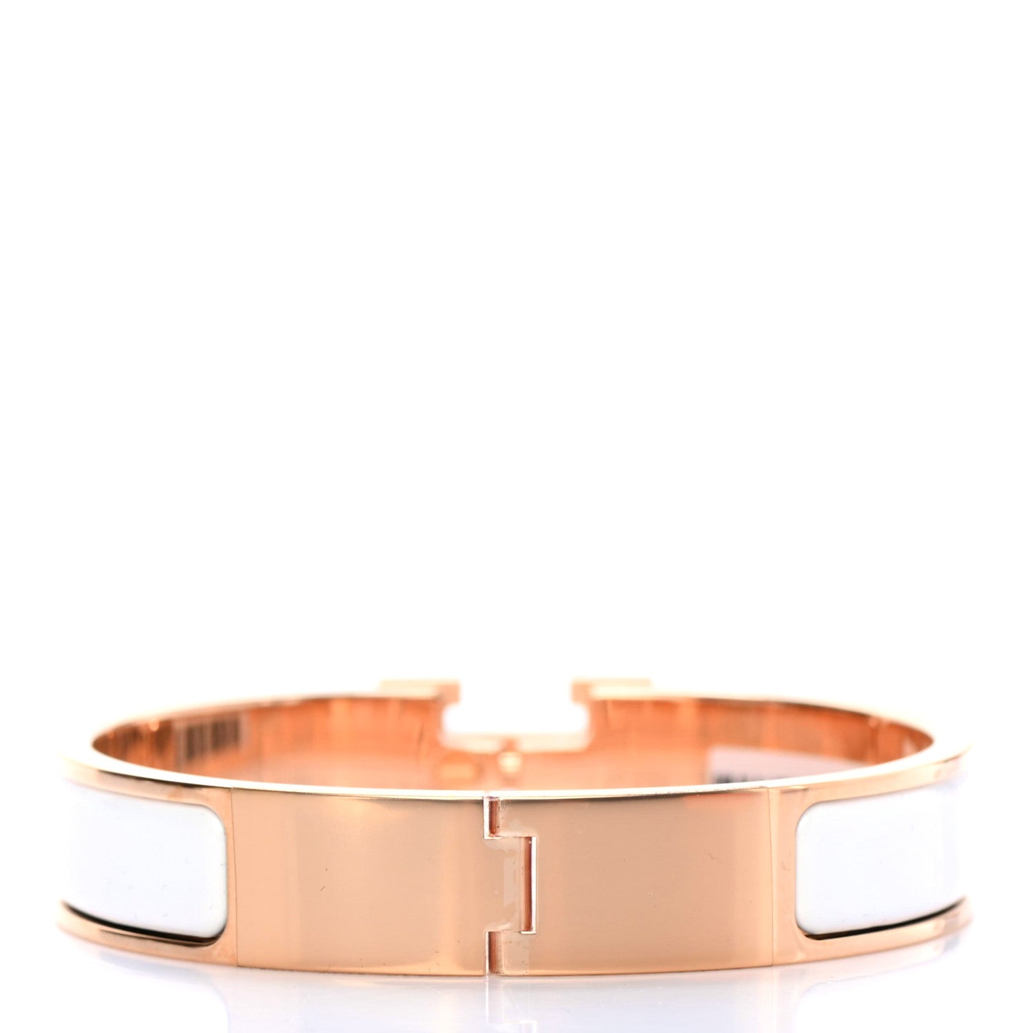 Hermes Enamel Narrow Clic Clac H Bracelet PM White 2 of 3