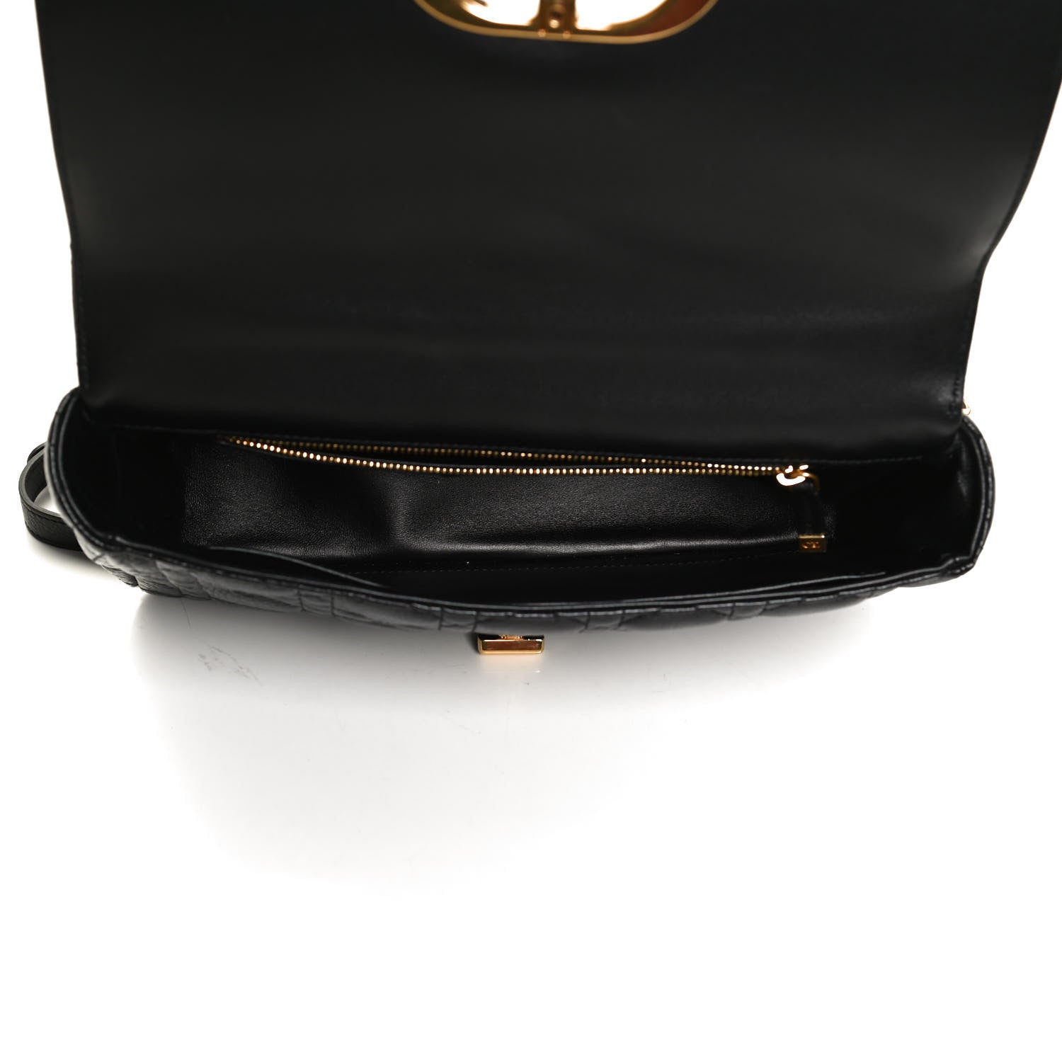 Christian Dior Calfskin Cannage Medium Caro Bag Black 9 of 12