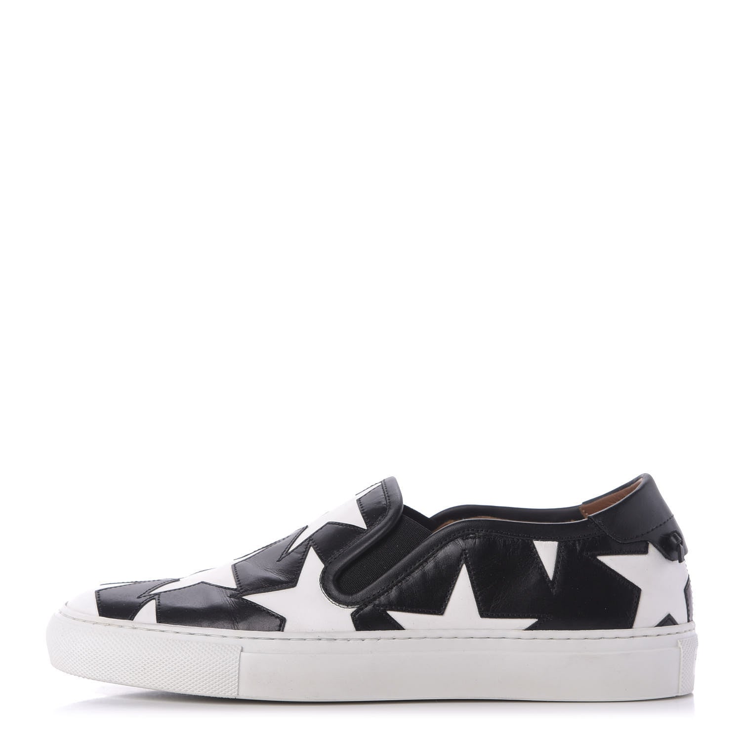 Givenchy Calfskin Skate Star Print Slip On Sneakers 37.5 Black White 1 of 12