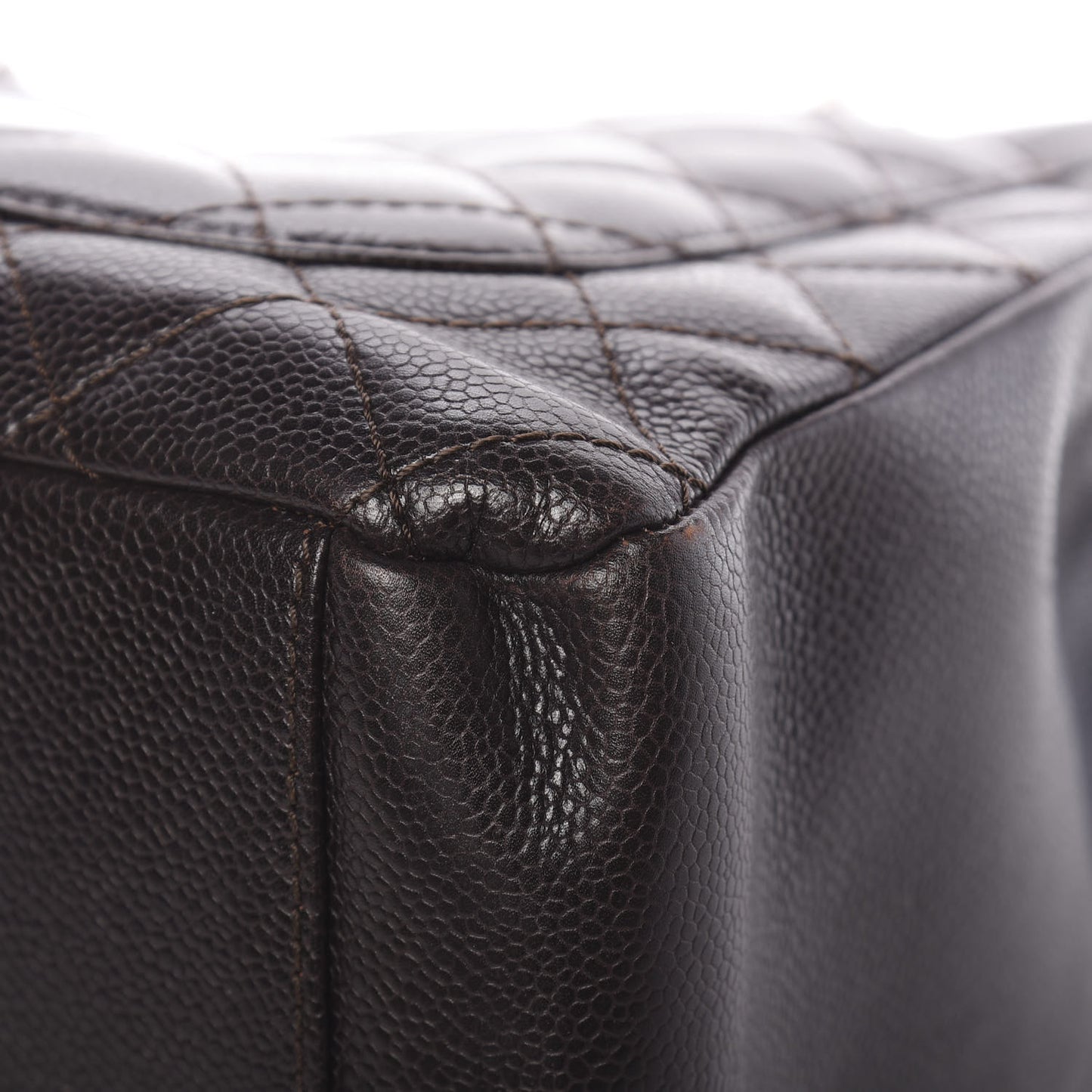 Caviar Grand Shopping Tote GST Dark Brown
