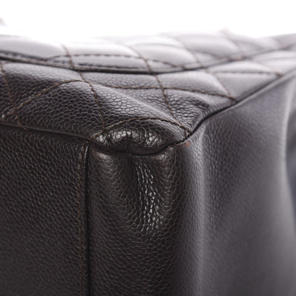 Chanel Caviar Grand Shopping Tote GST Dark Brown 11 of 12