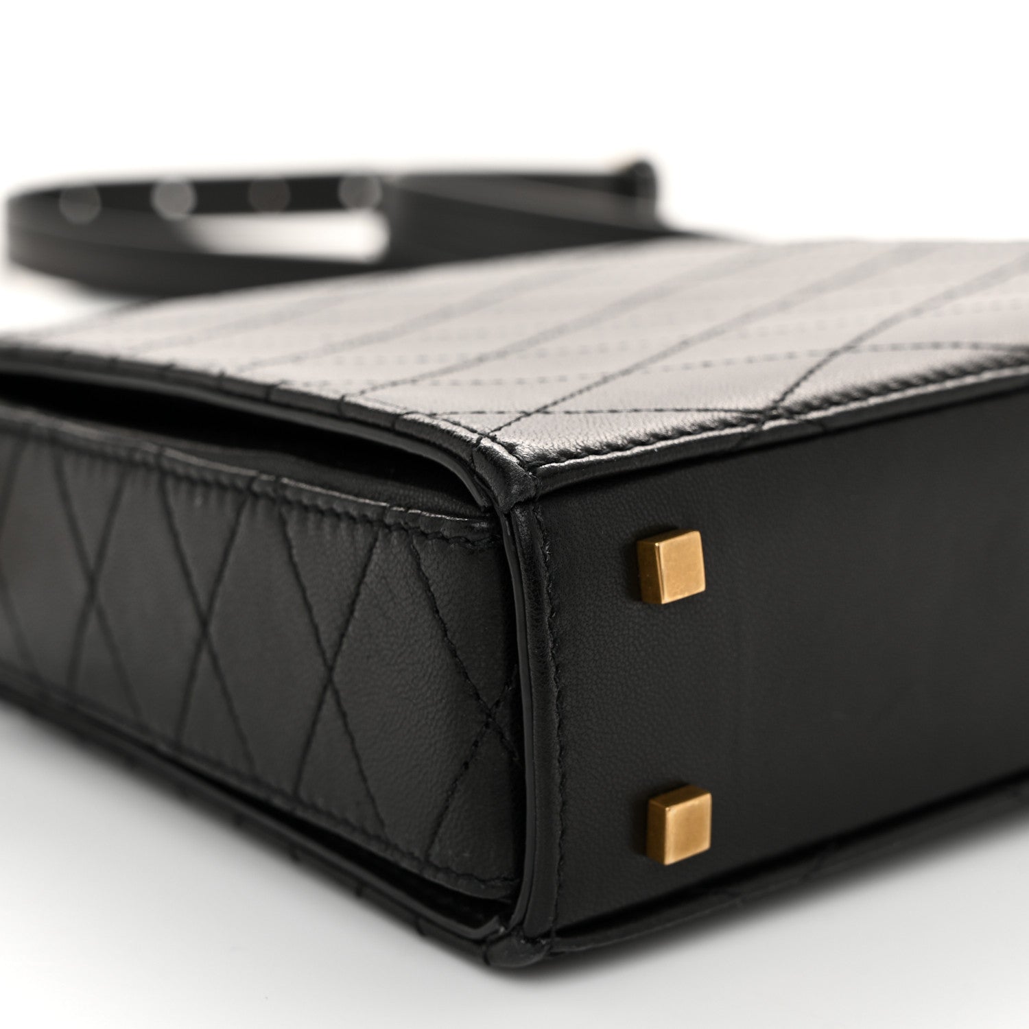 Saint Laurent Lambskin Quilted Mini Square Crossbody Black 9 of 10