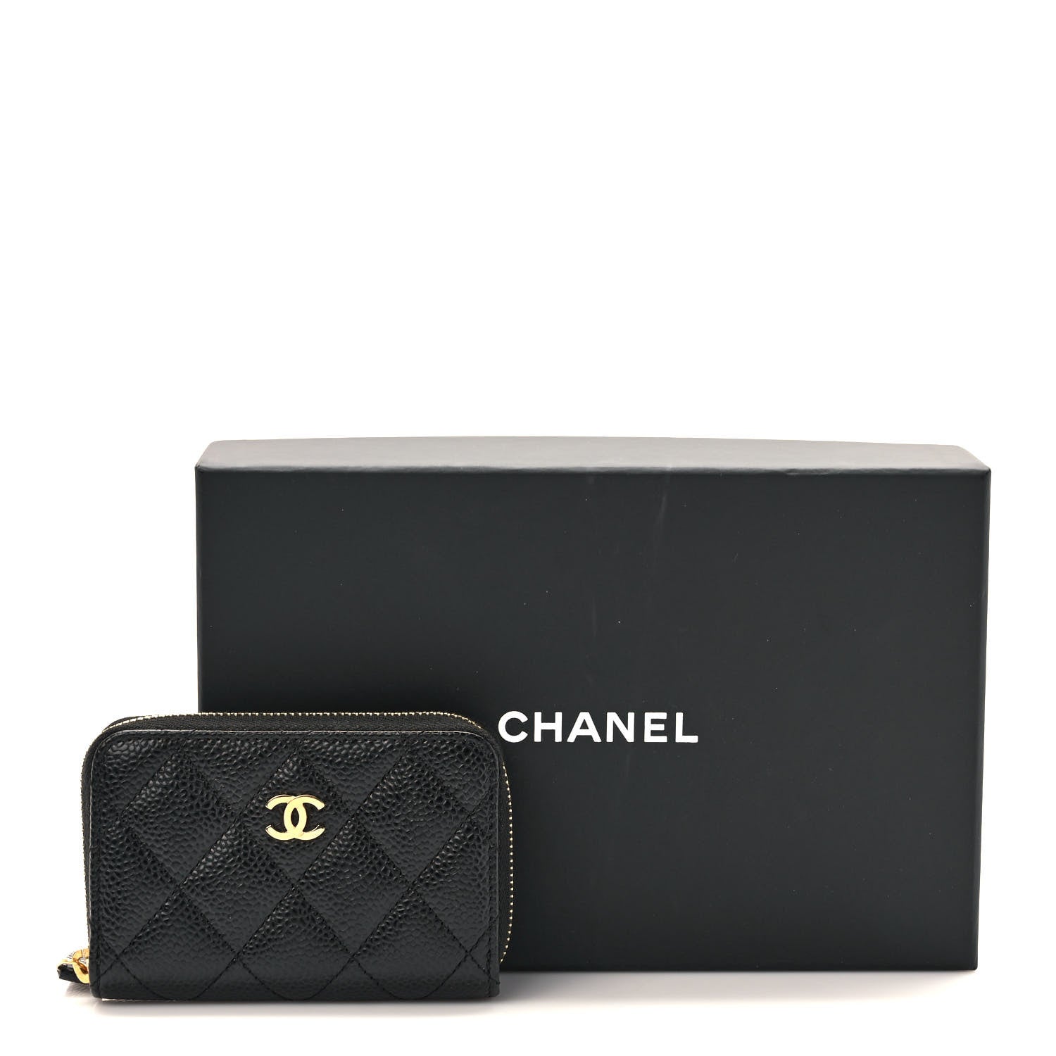 Chanel Caviar Quilted Zip Coin Purse Black 8 of 8