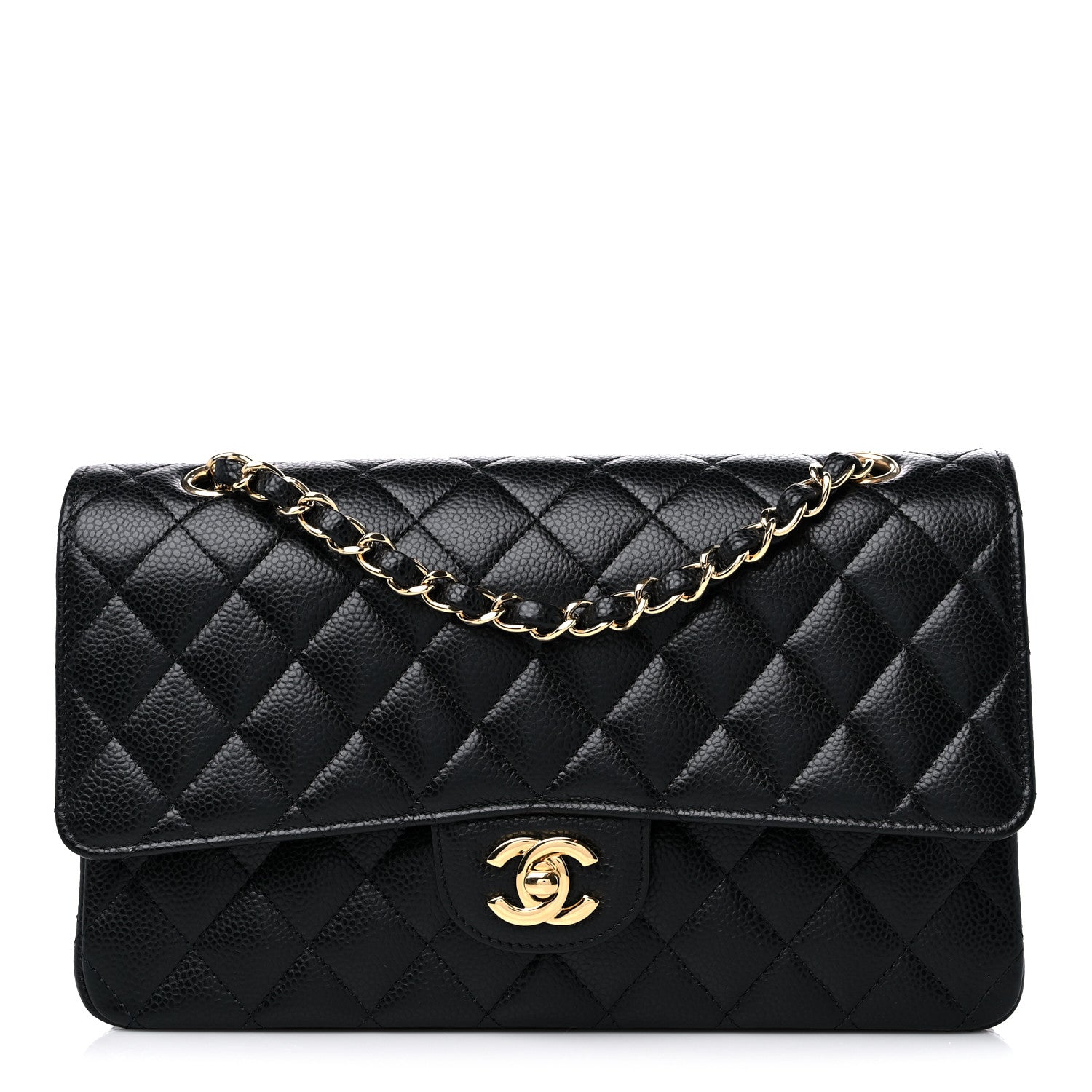 Chanel Caviar Quilted Medium Double Flap Black 1 of 10