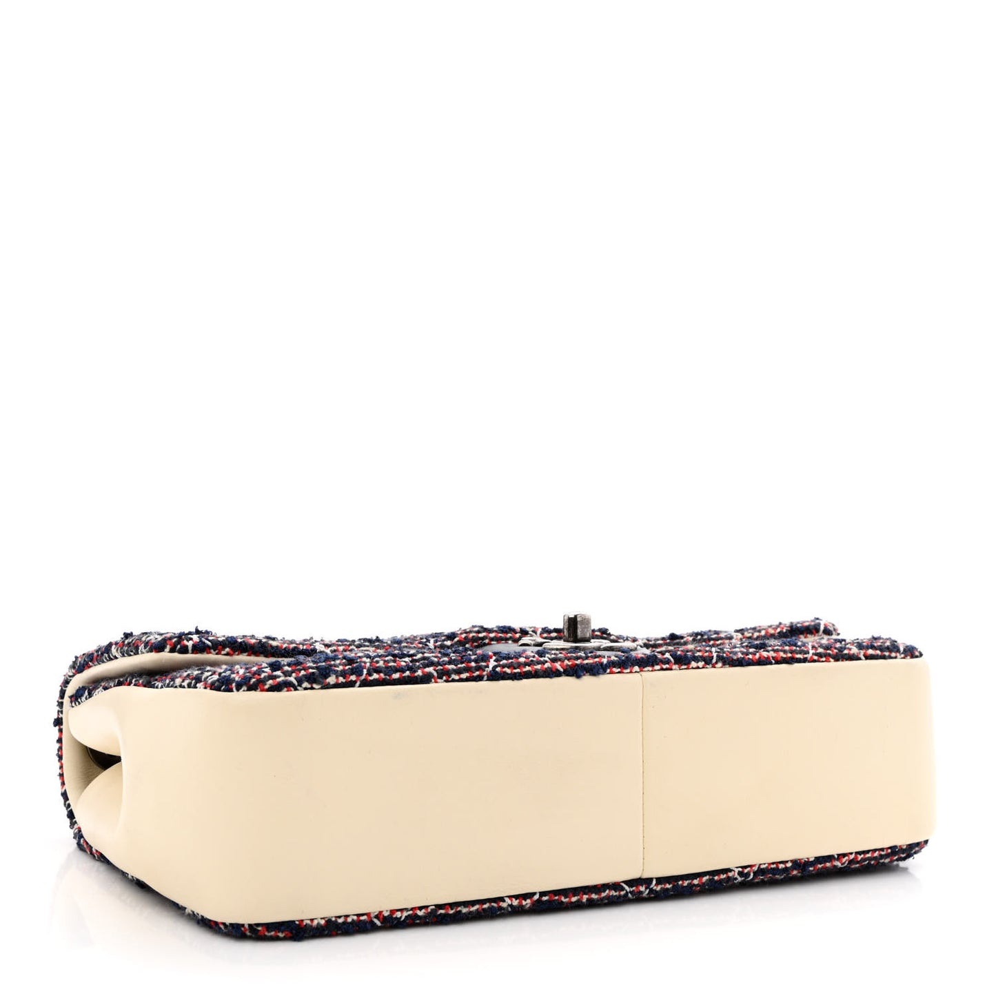 Tweed Quilted Medium Single Flap Blue Multicolor