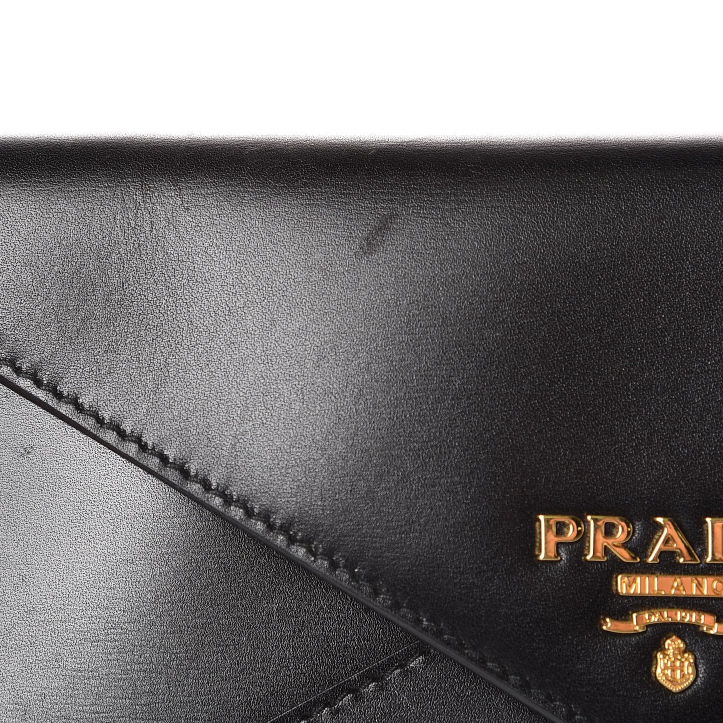 Box Calfskin Envelope Wallet Black Fuoco