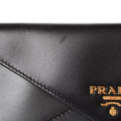 Prada Box Calfskin Envelope Wallet Black Fuoco 8 of 11