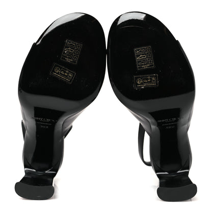 Jimmy Choo Nappa Lev 95 Peep Toe Slingback Pumps 39.5 Black 6 of 10