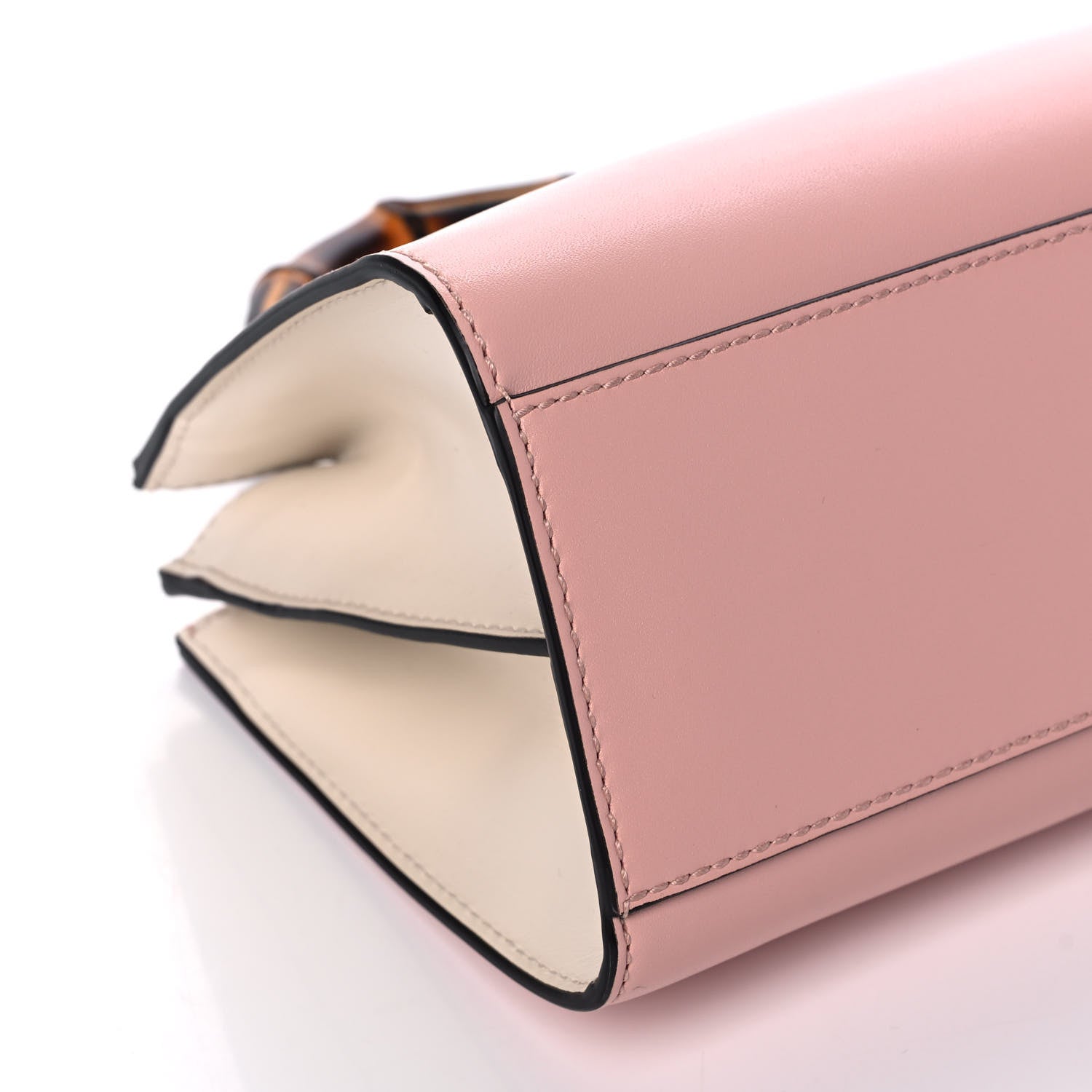 Gucci Nappa Bamboo Web Mini Nymphaea Top Handle Bag Perfect Pink Mystic White 10 of 11
