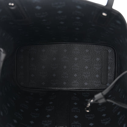 MCM Visetos Medium Liz Reversible Shopper Tote Black 9 of 16