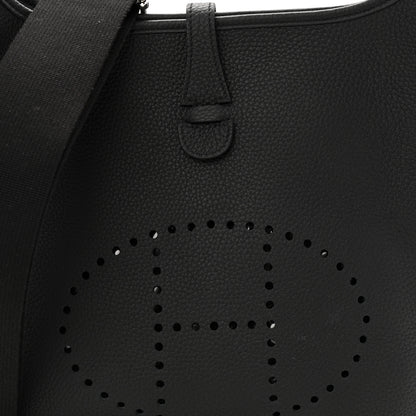Hermes Taurillon Clemence Evelyne III PM Black 8 of 11