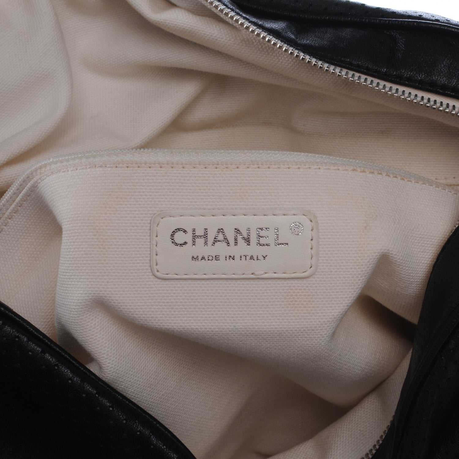 Chanel Perforated Baseball Spirit Ligne Hobo Black 6 of 9