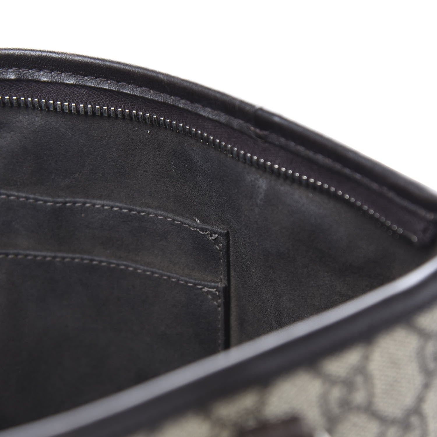 Gucci GG Supreme Monogram Small Zippered Tote Dark Brown 8 of 16