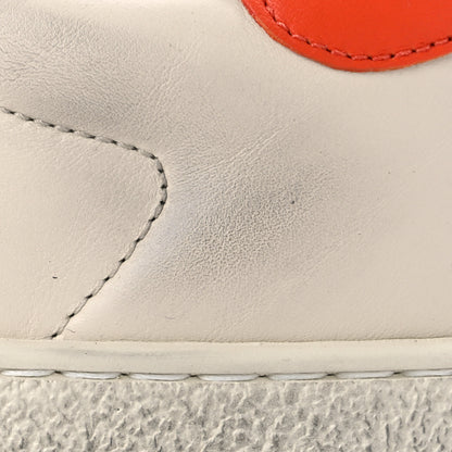 Gucci X DISNEY Miro Soft Calfskin Mickey Mouse Print Mens Ace Sneakers 8.5 Ivory Deep Orange 8 of 13