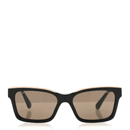 Chanel Acetate Polarized Square Sunglasses 5417 Black 2 of 7