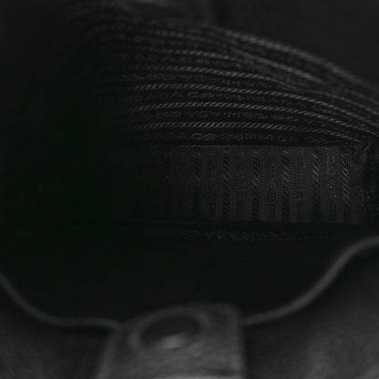 Prada Vitello Daino Soft Mini Hobo Messenger Bag Black 5 of 8
