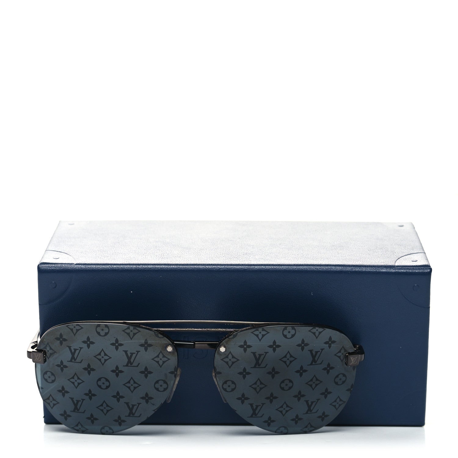 Louis Vuitton Monogram Clockwise Sunglasses Z1019E Dark Gun 7 of 7