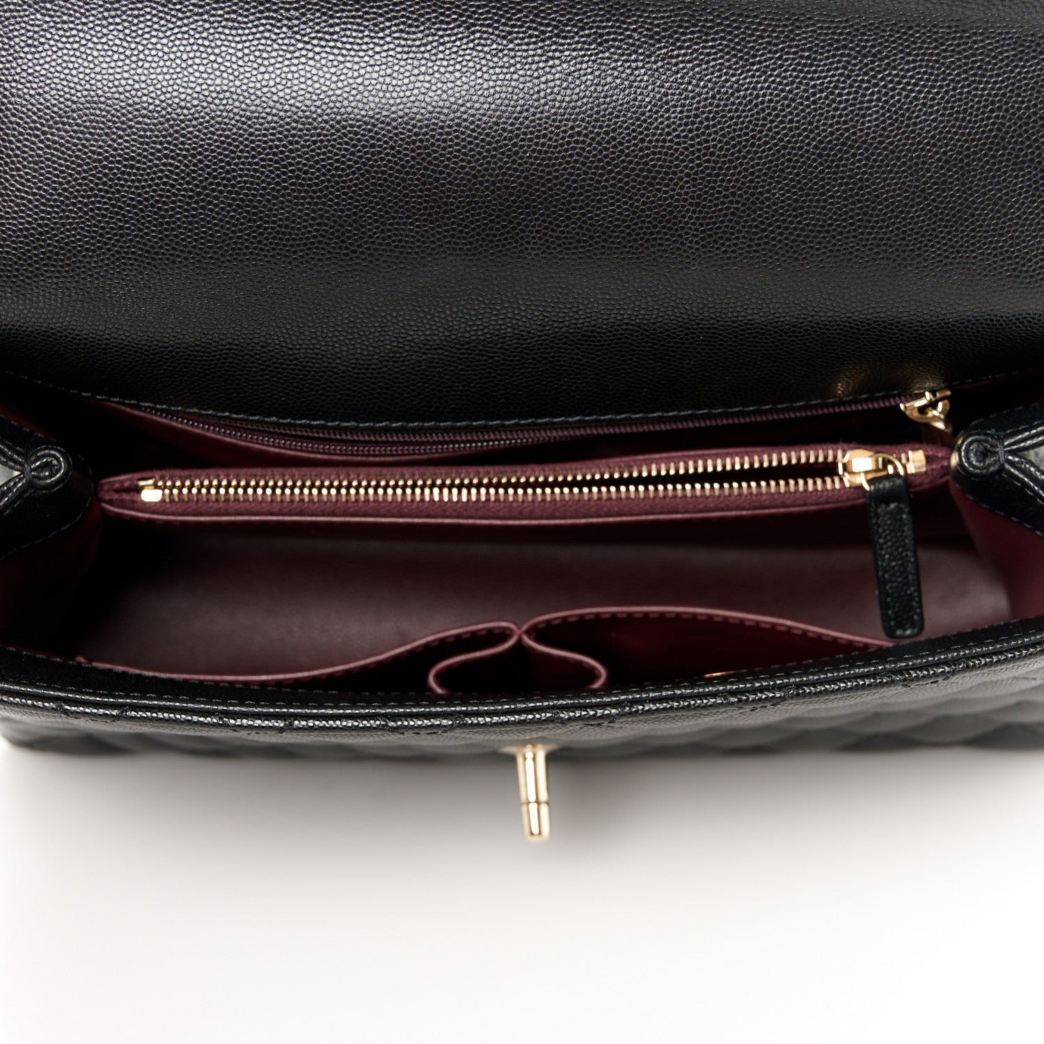 Chanel Caviar Lizard Embossed Quilted Small Coco Handle Flap Black 5 of 12