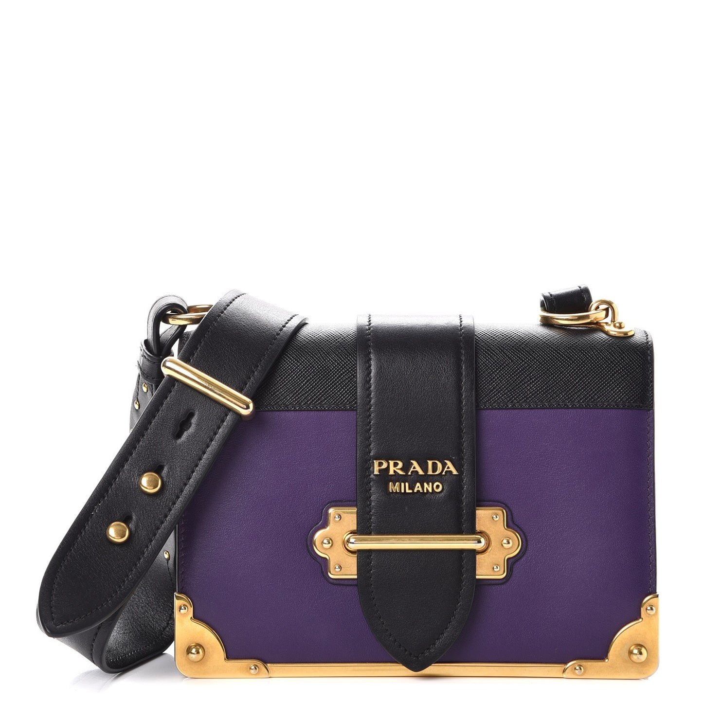 City Calf Saffiano Cahier Bag Viola Black
