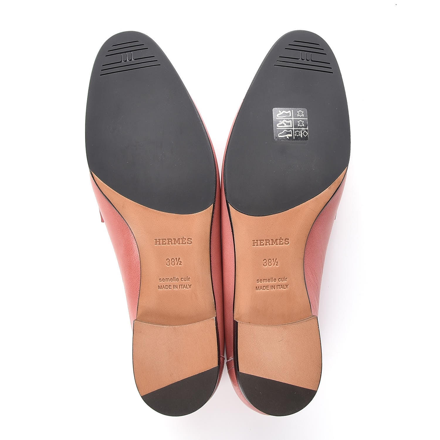 Hermes Goatskin Paris Loafers 38.5 Rouge Blush 5 of 11