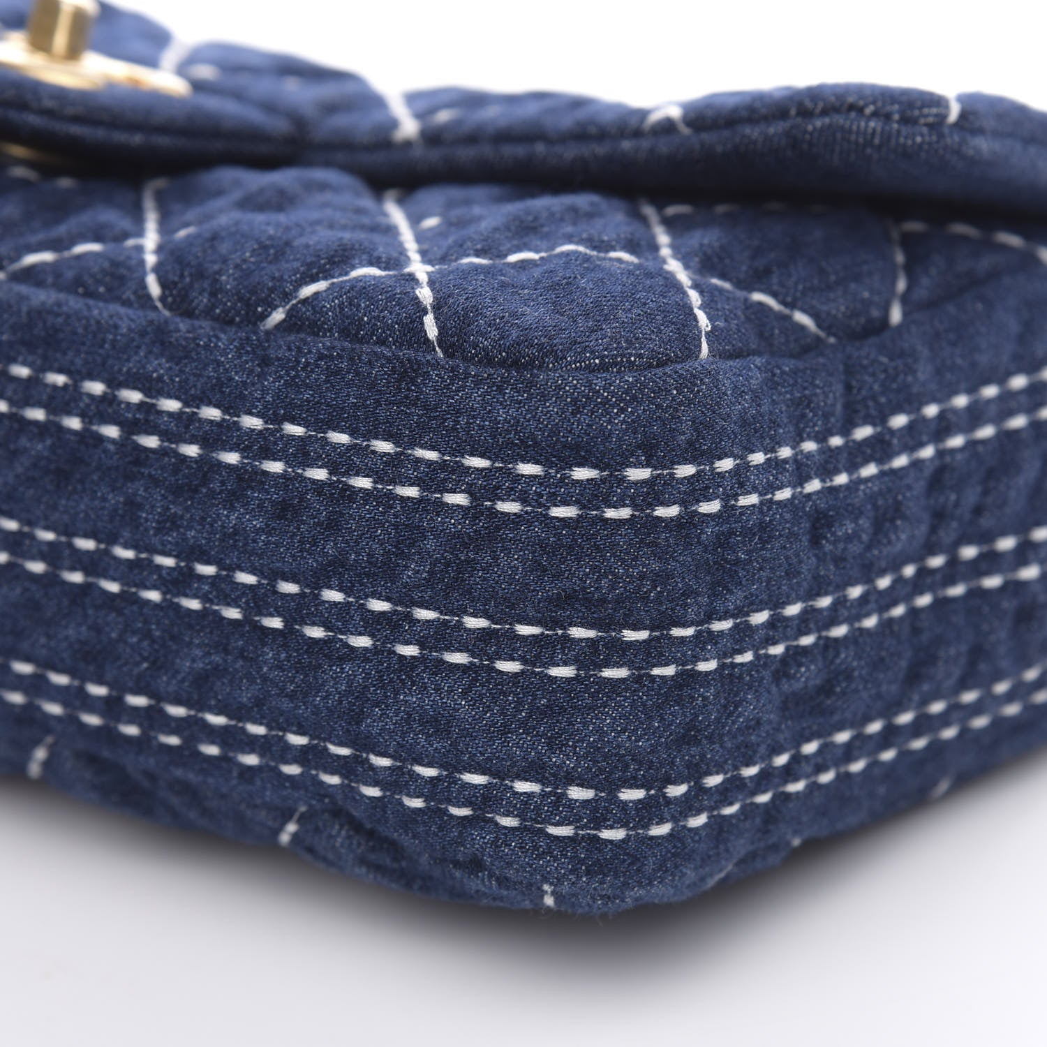 Chanel Denim Quilted Medium Denim Trip Single Flap Blue 9 of 11