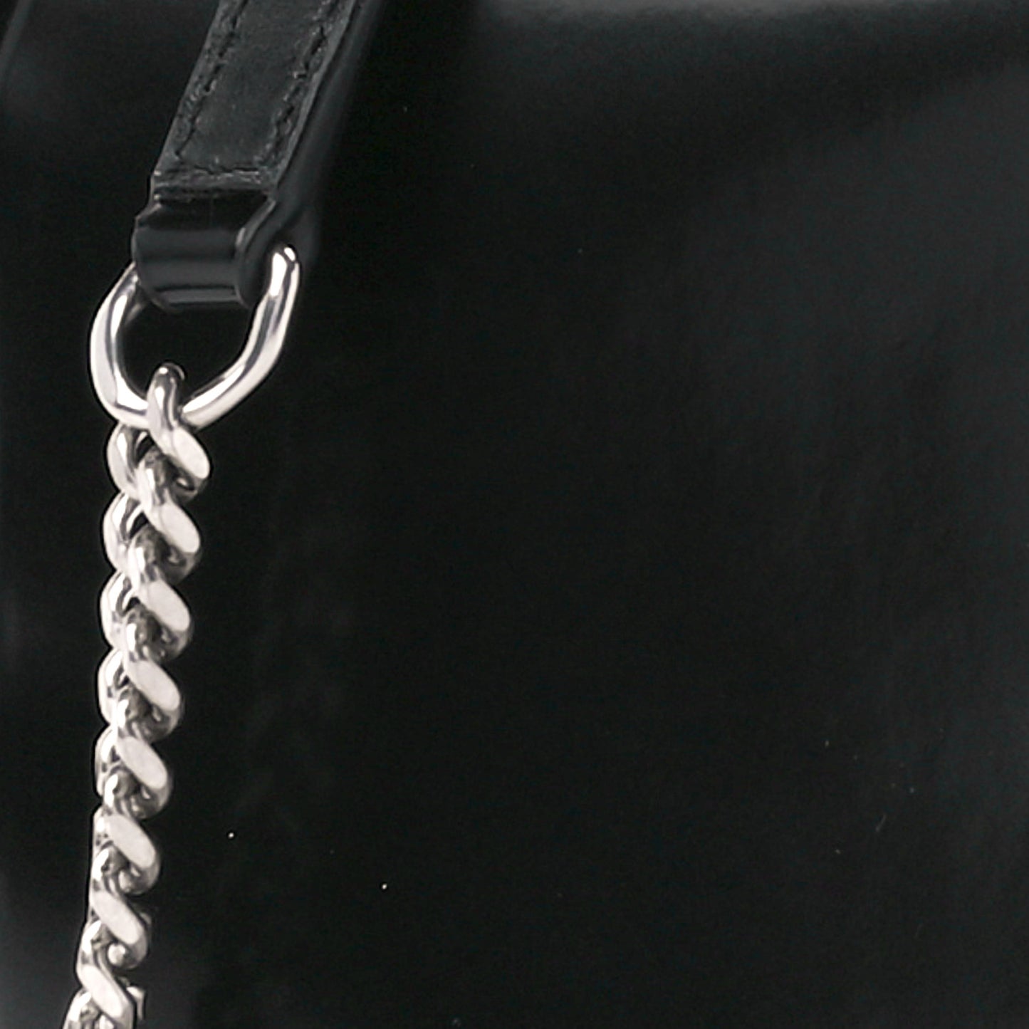 Shiny Calfskin Monogram Mini Lou Camera Bag Black