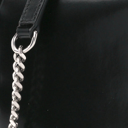 Saint Laurent Shiny Calfskin Monogram Mini Lou Camera Bag Black 8 of 11