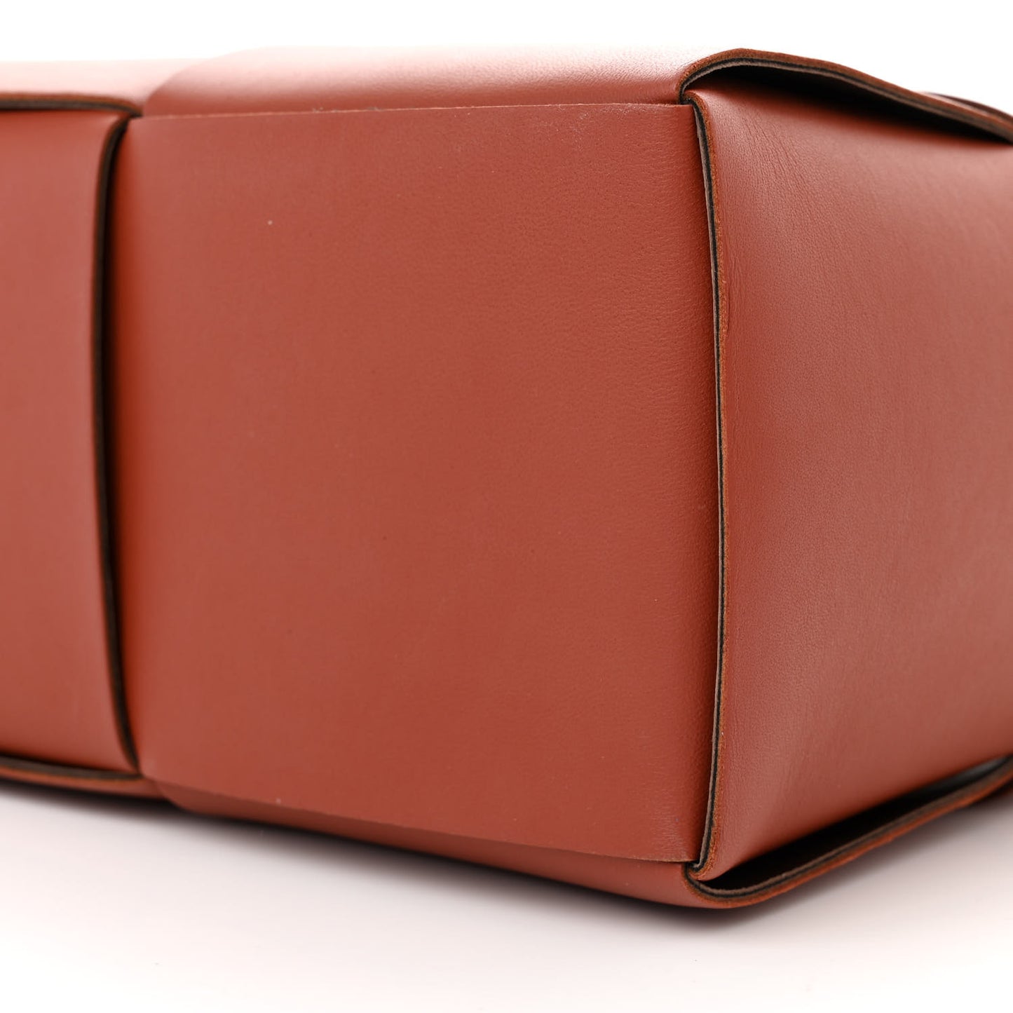 Nappa Maxi Intrecciato Medium Arco Tote Rust