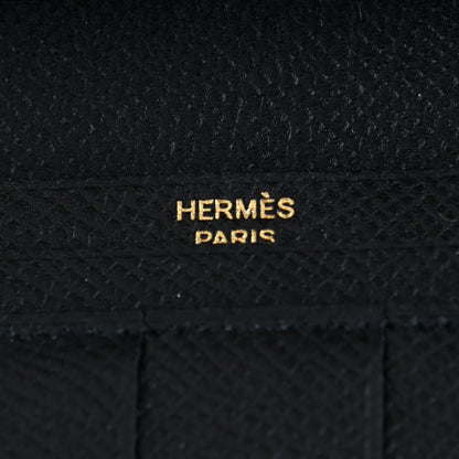 Hermes Epsom Bearn Gusset Wallet Black 6 of 7