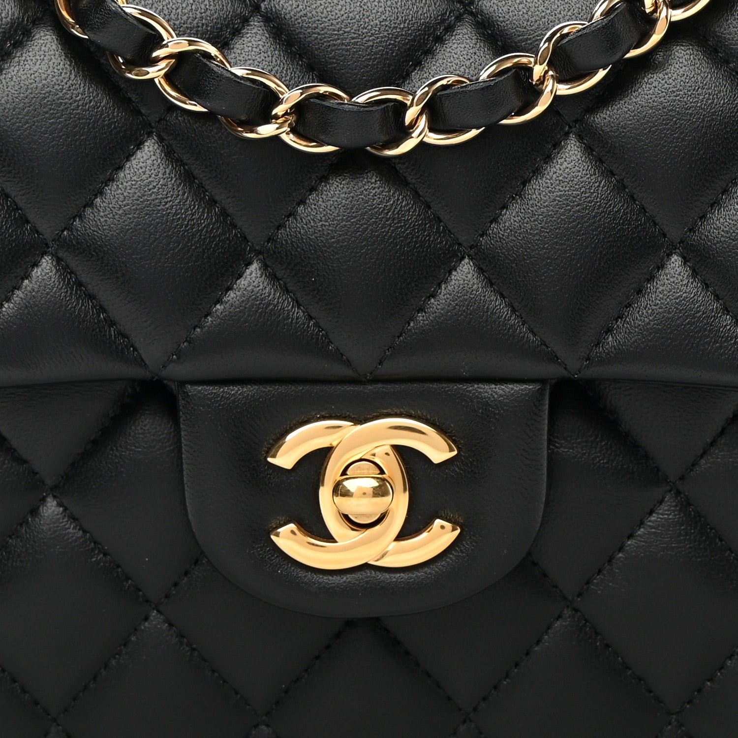 Chanel Lambskin Quilted Small Double Flap Black 8 of 14