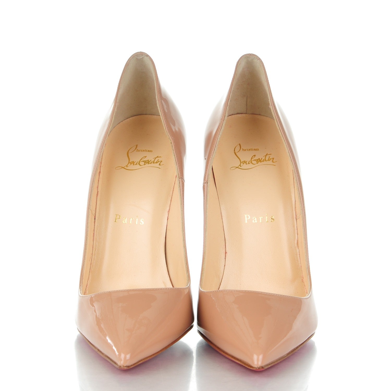 Christian Louboutin Patent So Kate 120 Pumps 38 Nude 2 of 6