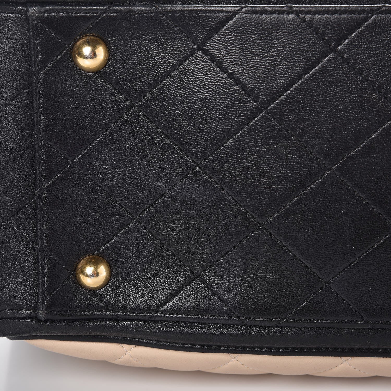 Chanel Lambskin Quilted Elegant CC Shopping Tote Beige Black 17 of 19