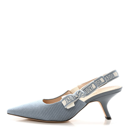 Christian Dior Technical Canvas Ribbon J Adior Slingback 65mm Pumps 41 Bleu Pastel 1 of 10