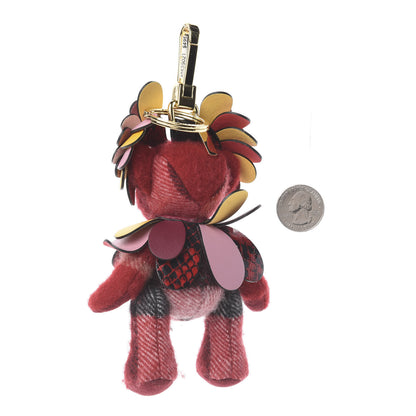 Burberry Cashmere Check Owl Thomas Bear Bag Charm Prince Red 2 of 2