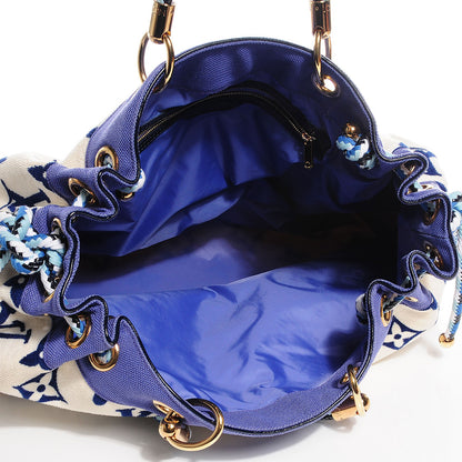 Louis Vuitton Cotton Monogram Eponge Cabas Blue 5 of 7