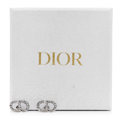 Christian Dior Crystal Petit CD Stud Earrings Silver 5 of 5