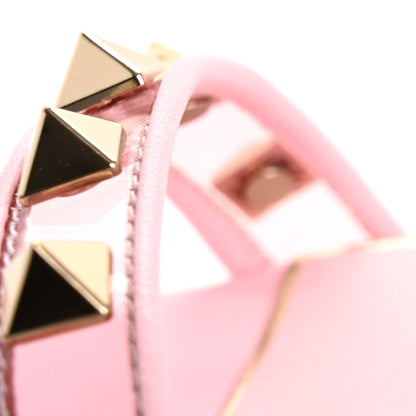 Valentino Garavani Nappa Rockstud PVC Ankle Straps Sandals 36 Rose Couture 10 of 12