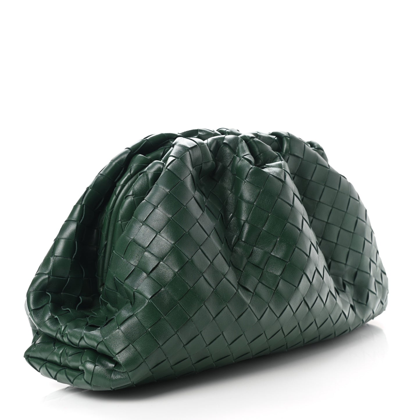 Nappa Maxi Intreccio The Pouch Oversized Clutch Raintree