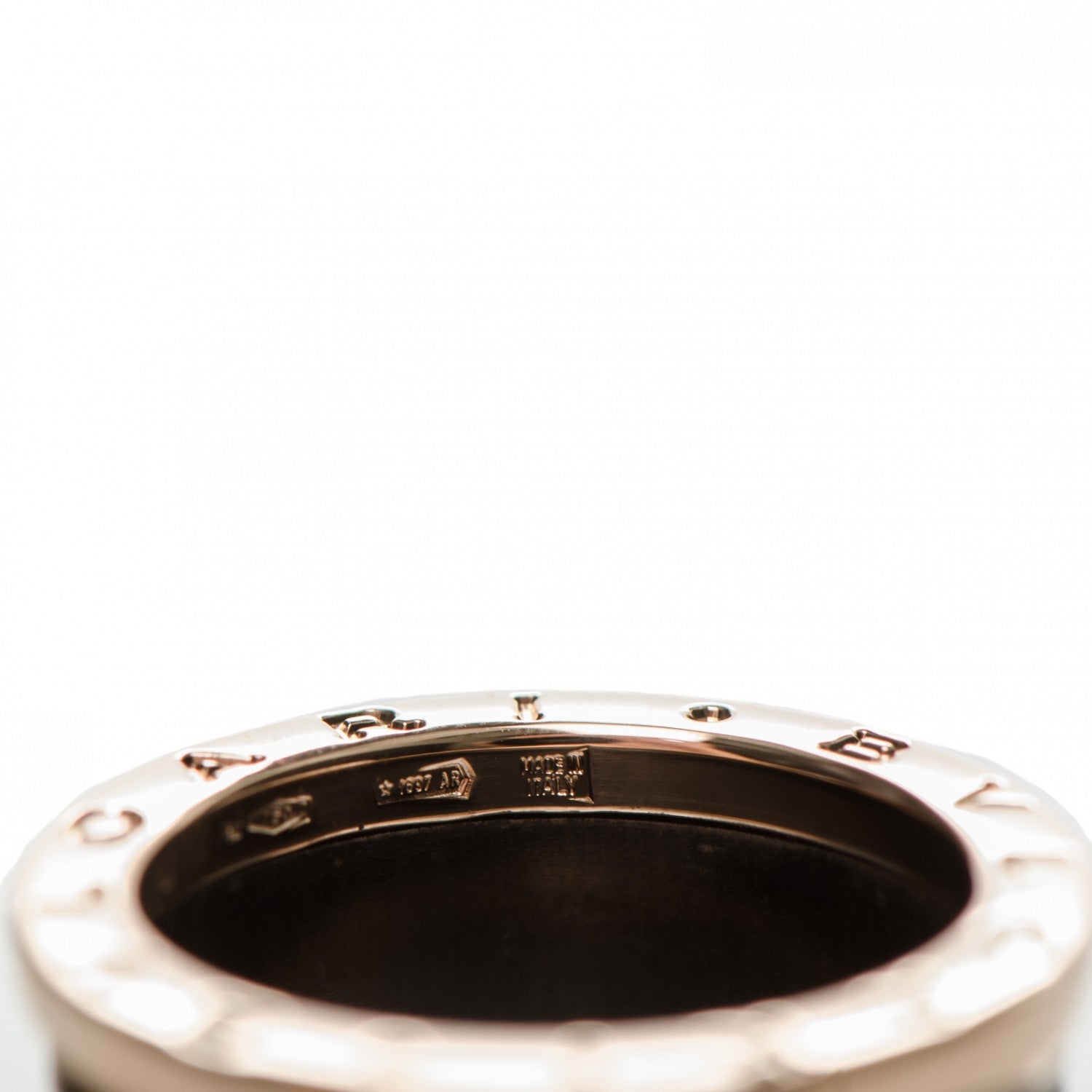 Bulgari BULGAR 18K Rose Gold B.Zero1 4 Band Ring 54 7 6 of 6